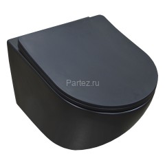 Сет AZARIO инсталляция + Унитаз подвесной Gloria с быстросъемным сиденьем микролифт, черный матовый