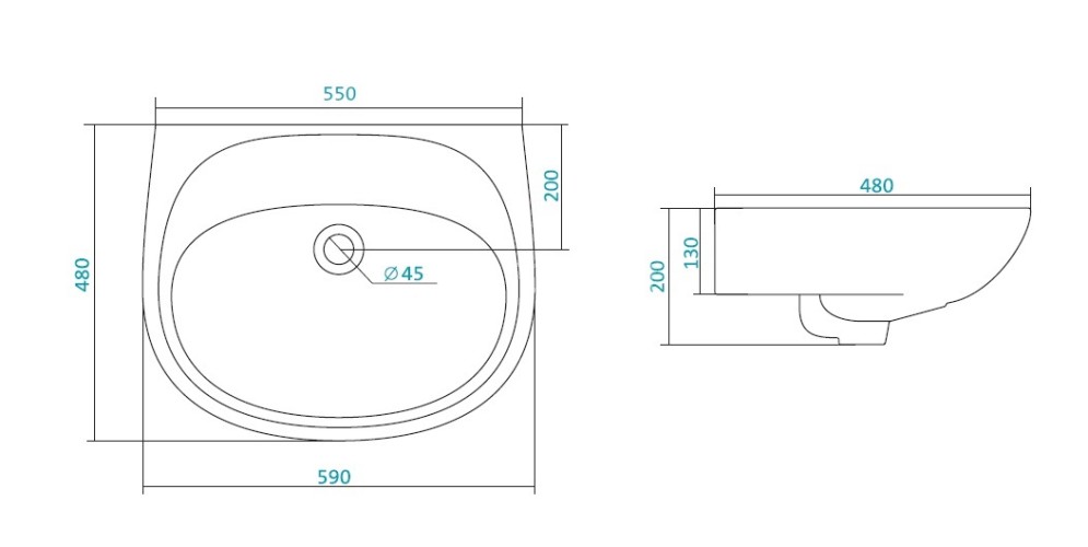 Раковина Santek "Анимо -60", белая (1.WH11.0.505)