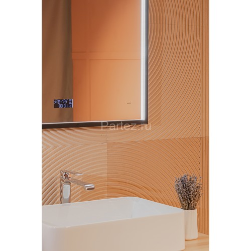 Зеркало AZARIO Эдисон - МЕТЕО 800х600 с подсветкой, бесконтактный сенсор с функцией диммера, погодны