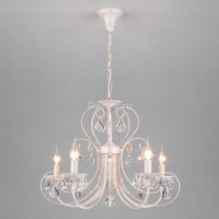 Подвесная люстра Eurosvet 3305/5 белый с золотом