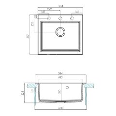 Кухонная Мойка Линеа, Песочный (1A733032LW220)