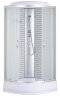 Душевая кабина Loranto 100х100х215 поддон 25 см, белый кирпичный узор, стекло 4 мм, профиль хром (CS-6610-25FW 100)
