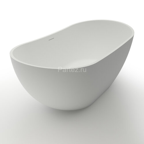 Ванна из искусственного камня Azario JENNER 1800x850x640 свободностоящая белая матовая, с белым мато