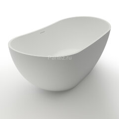 Ванна из искусственного камня Azario JENNER 1800x850x640 свободностоящая белая матовая, с белым мато