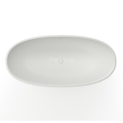 Ванна из искусственного камня Azario CHARTERS 1800х930х560 свободностоящая белая матовая, с белым ма