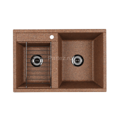 Мойка для кухни Aquaton Делия 78 DBL 2 чаши, цвет терракотовый (1A723132DE270)