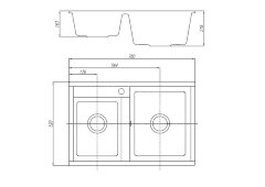 Мойка для кухни Aquaton Делия 78 DBL 2 чаши, цвет терракотовый (1A723132DE270)