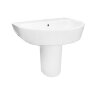 Раковина с полупьедесталом Creo Ceramique RENNES 600х455х500 керамика, белый глянцевый (RE3000+RE305