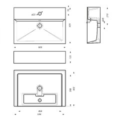 Раковина Sanita Luxe Novel 60, белая (NOV60SLWB01)