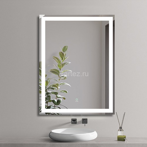 Зеркало AZARIO Alysa 600х800 с подсветкой, сенсорный выключатель с функцией диммера (AZ-Z-046CSNEW)