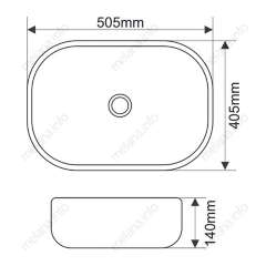 Накладная раковина melana mln-78104