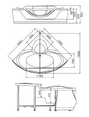 Акриловая ванна Gemy G9025 II B