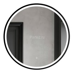 Зеркало AZARIO Aurora D800 с подсветкой, сенсорный выключатель с функцией диммера, алюминиевая черна