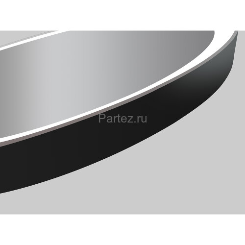 Зеркало AZARIO Aurora D800 с подсветкой, сенсорный выключатель с функцией диммера, алюминиевая черна