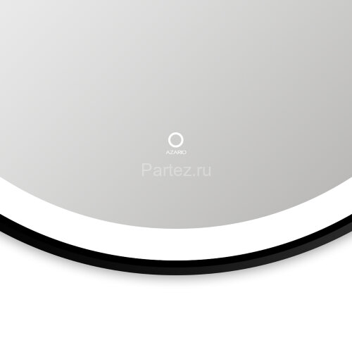 Зеркало AZARIO Aurora D800 с подсветкой, сенсорный выключатель с функцией диммера, алюминиевая черна