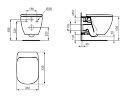 Унитаз подвесной Ideal Standart TESI AquaBlade с глубоким смывом (T007901)