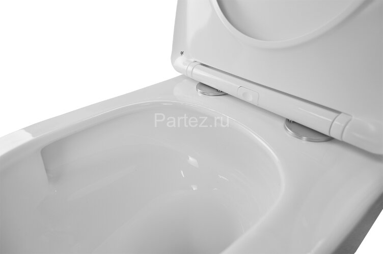 Унитаз подвесной Loranto ESTER 360х485х320 с системой смыва "Tornado", в комплекте с быстросъемным с