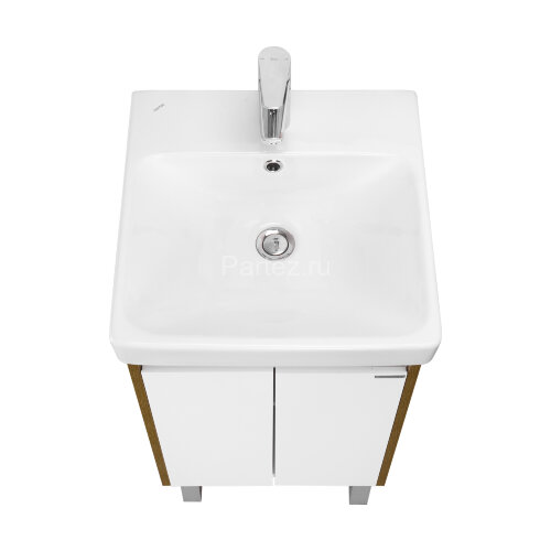 Тумба под раковину AQUATON Сканди 45 Doors универсальная, Белый/Дуб Рустикальный (1A278701SDZ90)