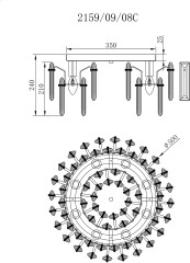 Потолочная люстра Stilfort 2159/09/08C