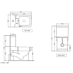 Бачок со смывным механизмом для 40751P, монтажный набор