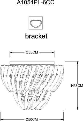 Потолочная люстра Arte Lamp A1054PL-6CC