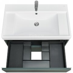 Тумба под раковину Roca Ona 800 подвесная, 2 ящика, зеленый матовый (A857630513)