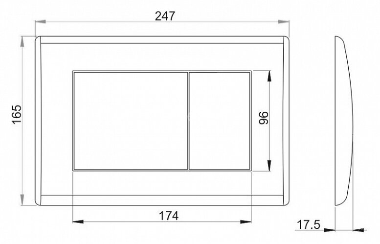 Кнопка смыва Alcadrain, хром - глянцевая (M271)