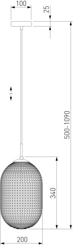Подвесной светильник Eurosvet 50261/1 серый