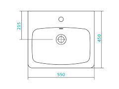 Раковина Santek "Нео-55", белая (1.WH30.2.185)