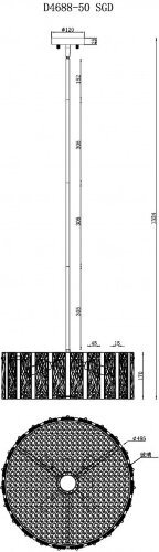 Потолочная люстра iLamp D4688-50 SGD