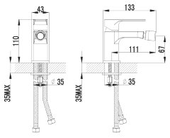 Смеситель для биде Lemark Plus Grace LM1508C