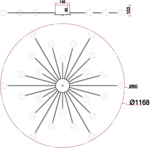 Потолочная люстра Freya FR5242CL-24B