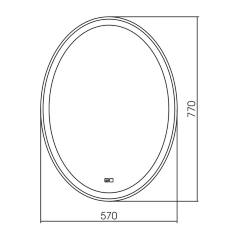 AZARIO зеркало Италия 570х770 сенсорный выключатель, диммер, подогрев (ФР-00001055)