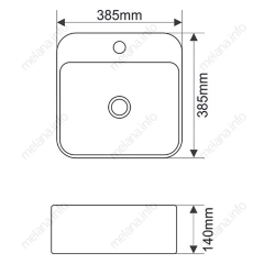 Накладная раковина melana mln-a423b