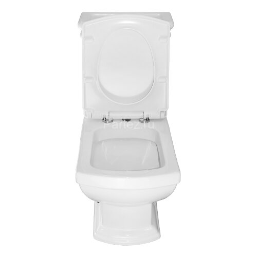 Унитаз-компакт напольный Creo Ceramique Orleans 420х670ъ790 сиденье с микролифтом, белый (OR1002+OR1