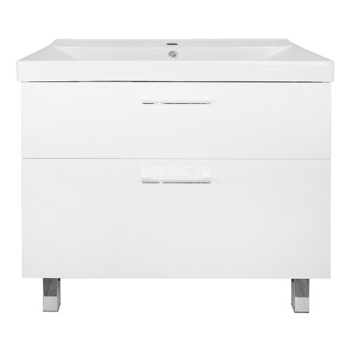 Комплект тумба Azario Ника 80 Н 815х470х860 напольная, с раковиной Tempo 80, белый глянцевый (CS0009