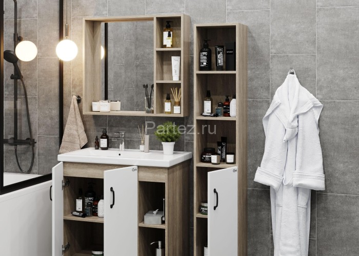 Тумба напольная Onika Тимбер 80.10 белый мат./дуб сонома (108045)