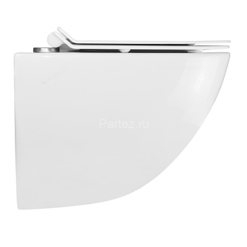 Унитаз подвесной Azario Trevi 495х360х390 безободковый, слив "ТОРНАДО", в комплекте с сидением микро