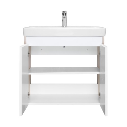 Тумба под раковину AQUATON Сканди 70 Doors универсальная, Белый/Дуб Верона (1A278901SDB20)