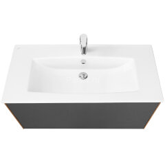 Тумба под раковину AQUATON Сохо 100 подвесная, Слэйт\Галька серая (1A258201AJ9A0)