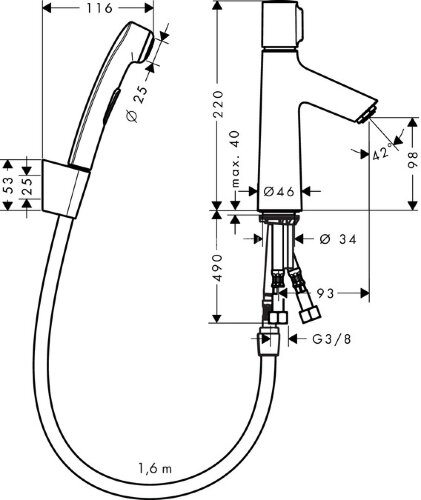 72291000 Talis Select S Набор для биде