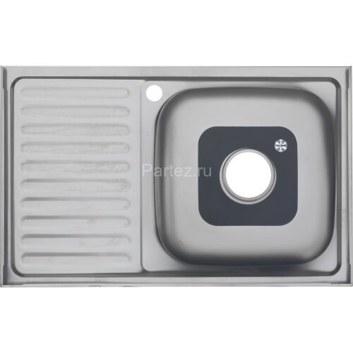 Мойка 8050 L MELANA 0,6/180 накладная прямоугольная с сифоном (165  t L*10)