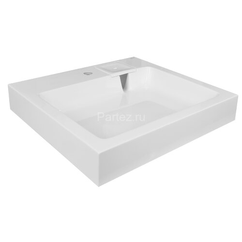 Раковина Azario Beta NEW 600х550х100 литьевой мрамор, сифон в комплекте, белая (CS00086605)