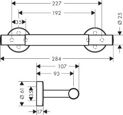 Подставка для ног Hansgrohe Unica Comfort хром (26329000)