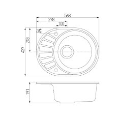 Кухонная мойка AQUATON Чезана, цвет латте (1A711232CS260)