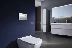 Кнопка смыва Azario двойная, хром матовый (AZ-8200-0030)