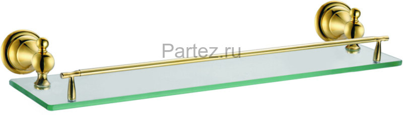 Полка Azario ELVIA стеклянная 52 см, золото (AZ-91103G)