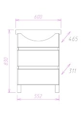 Тумба напольная Onika ЭЛИТА 60.13 Штрокс коричневый (106122)