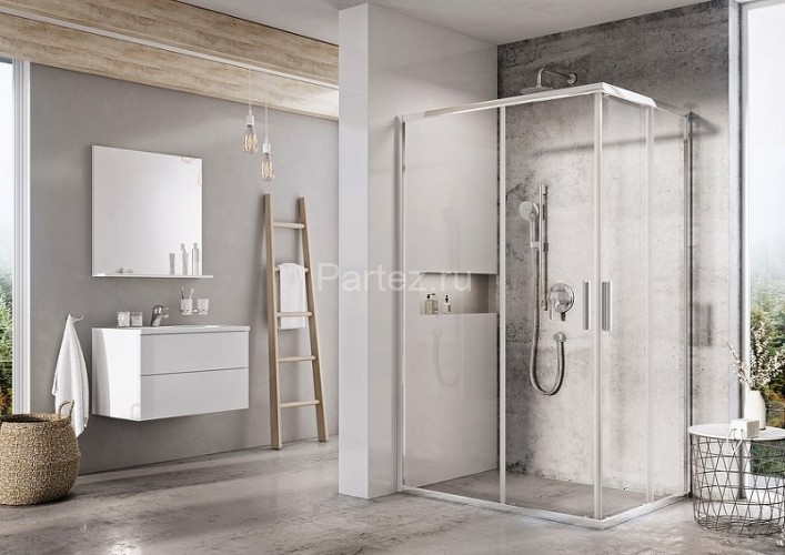 Душевая дверь Ravak раздвижная 120х195, толщина полотна 6мм универсальная, цвет профиля хром