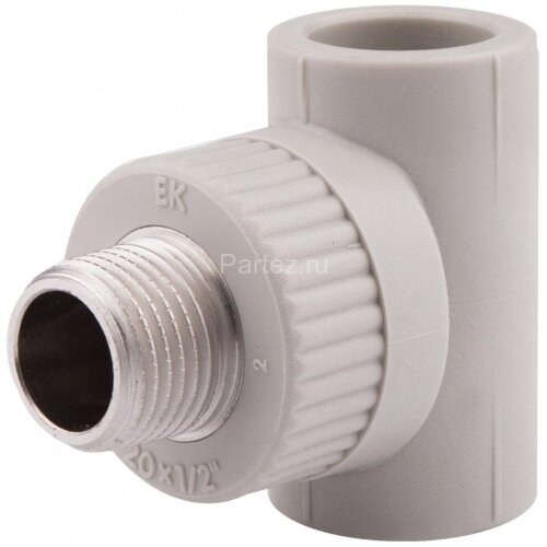 Тройник комбинированный PPR-НР D20х3/4" Ekoplastik